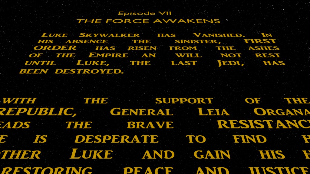 Star Wars VII Intro Scene preview image 1